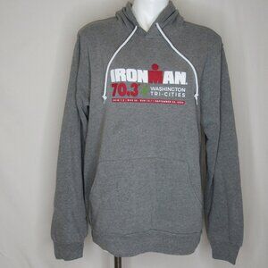 Ironman Tri Cities Washington 70.3 2024 Gray Hoodie Sweatshirt Women's XL XLarge